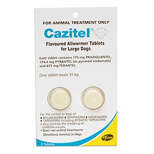 Cazitel Flavoured Allwormer Dogs 77lbs
