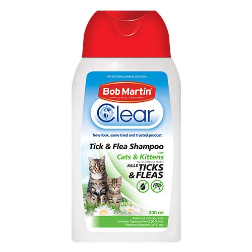 Bob Martin Clear Ticks & Fleas Shampoo for Cats