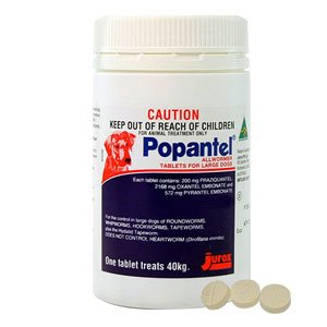 Popantel Allwormer for Dogs 40 Kg (88 lbs)