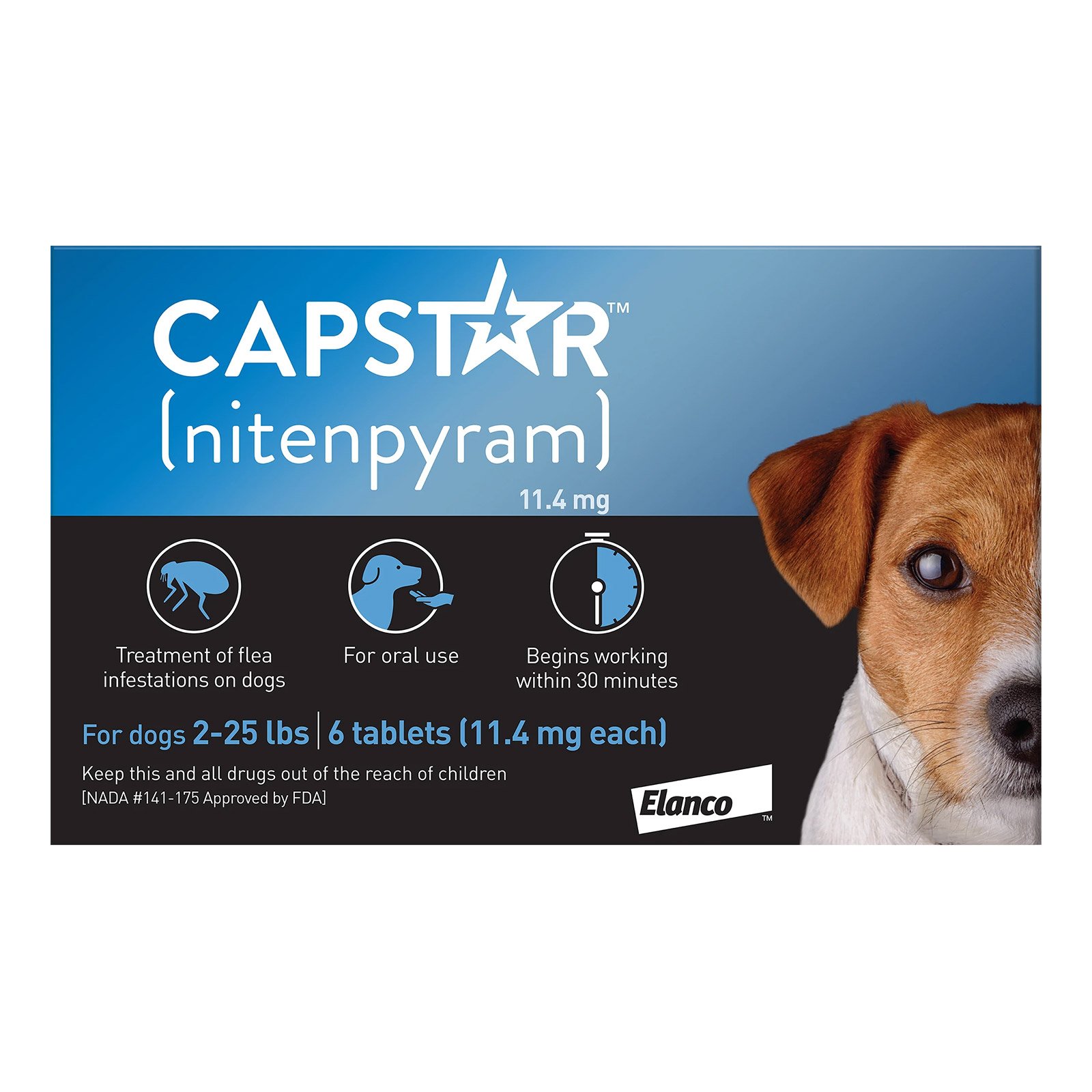 Capstar for Small Dog 11mg 2-25 lbs Blue