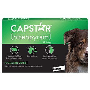Capstar for Large Dog 57 mg 25.1-125 lbs Green