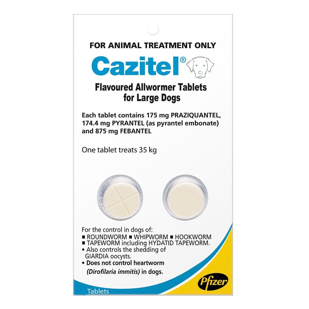 Cazitel Flavoured Allwormer Dogs 77lbs