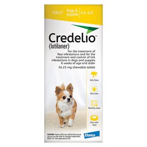 Credelio for Dogs 04 to 06 lbs (56.25 mg) Yellow
