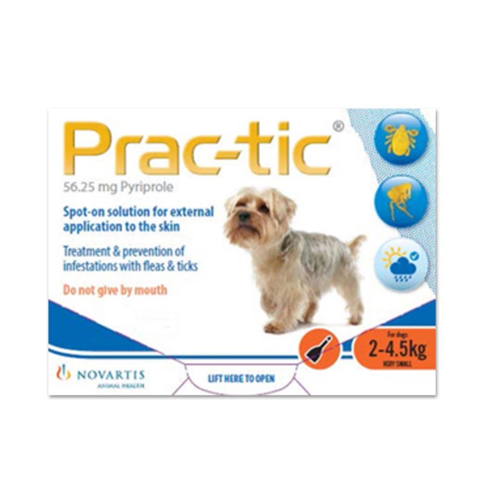 Prac-tic Spot On for Very Small Dog: 4.5-10 lbs (Orange)