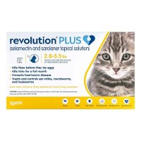 Revolution Plus for Kittens and Small Cats 2.75-5.5lbs (1.25-2.5Kg) Yellow