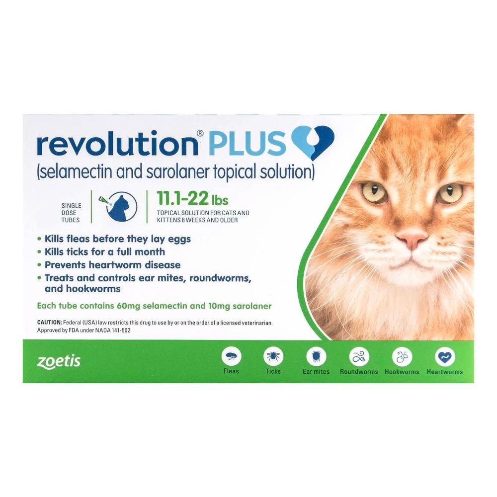 Revolution Plus for Large Cats 11-22lbs (5-10Kg) Green