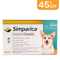 Simparica Chewables For Dogs 22.1-44 Lbs (Blue)