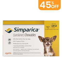 Simparica Chewables for Dogs 2.8-5.5 lbs (Yellow)