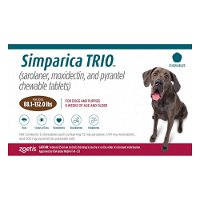Simparica TRIO For Dogs 88.1-132 Lbs (Brown)