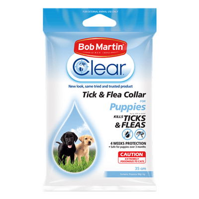 Bob Martin Clear Tick & Flea Collar for Puppies 35cm