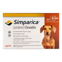 Simparica Chewables for Dogs 11.1-22 lbs (Brown)