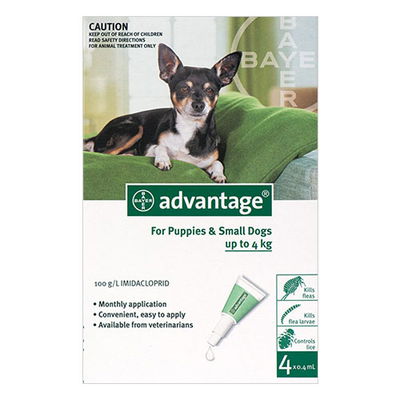 Advantage Small Dogs/ Pups 1-10lbs (Green)