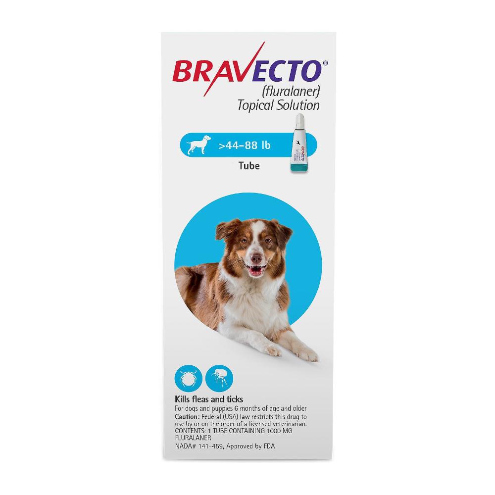 Bravecto Topical for Large Dogs (44 - 88 lbs) Blue