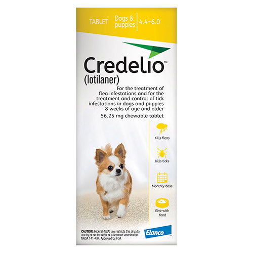 Credelio for Dogs 4.4 to 06 Lbs (56.25 Mg) Yellow