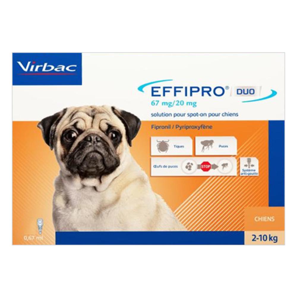 Effipro DUO Spot-On For Small Dogs up to 22 lbs (Orange)