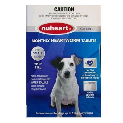 Heartgard Plus Generic Nuheart Small Dogs upto 25lbs (Blue)