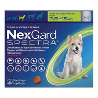 Nexgard Spectra Tab Medium Dog 16.5-33 lbs Green