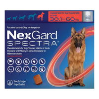 Nexgard Spectra Tab Xlarge Dog 66-132 lbs Red