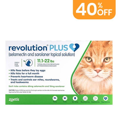 Revolution Plus for Large Cats 11-22lbs (5-10Kg) Green