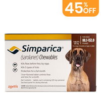 Simparica Chewables for Dogs above 88 lbs (Red)